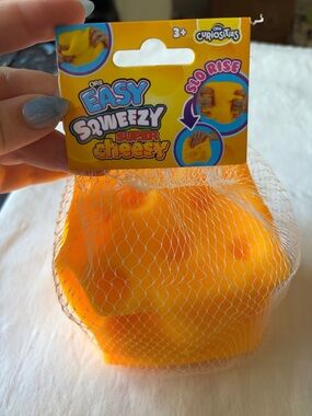Easy Squeezy Super Cheesy Yellow Stress Toy for Kids